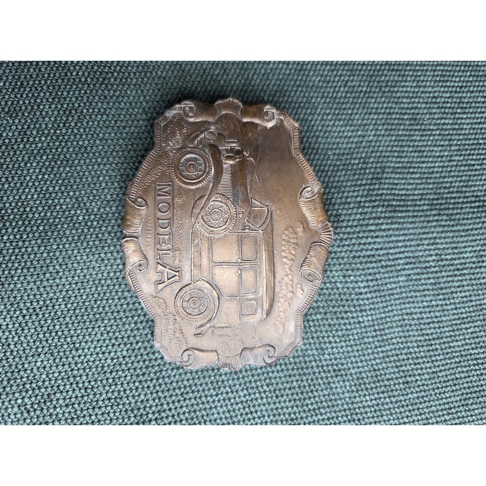 Vintage Bergamot Brass Ford Model A Belt Buckle Bronze Automobile Rare